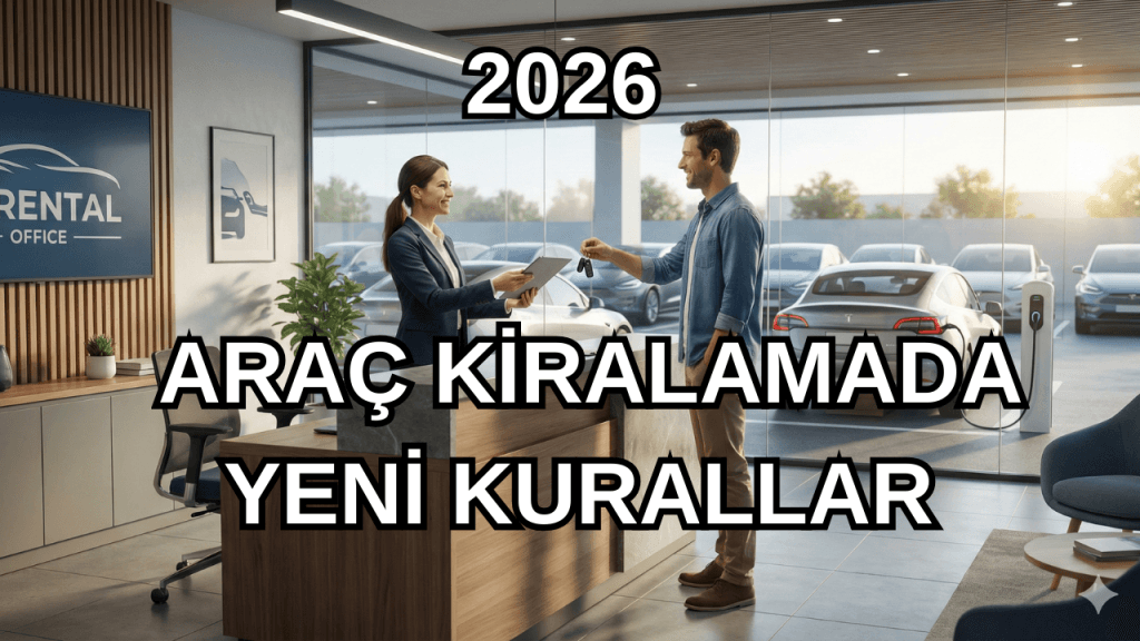 Yeni yönetmeliğe uygun hizmet veren kurumsal araç kiralama ofisi ve elektrikli araç filosu.