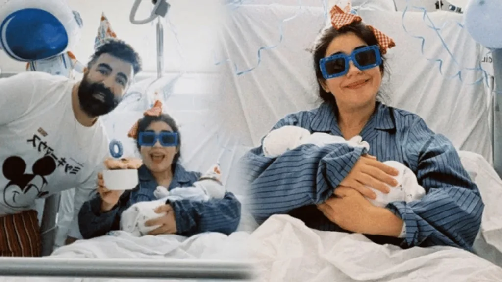Zeynep Çamcı İlk Bebeği Can'ı Kucağına Aldı